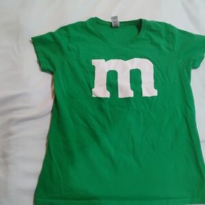 Gildan Green Tee with White Letter M